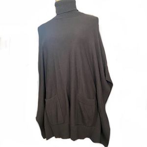 Michael Kors Black Cowl Poncho Sweater sz xs